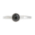 Jade solitaire ring, 'Round Delight' - Round Black Jade Solitaire Ring from Guatemala (image 2c) thumbail