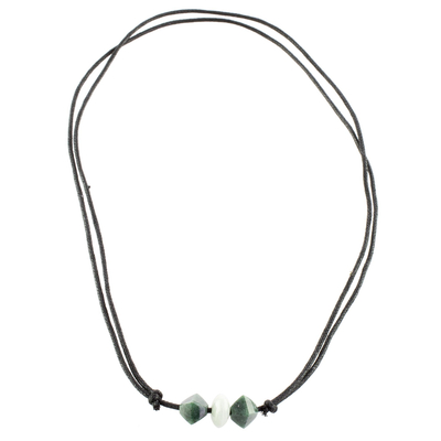 Jade pendant necklace, 'Contemporary Maya' - Green Jade Pendant Necklace Crafted in Guatemala