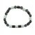 Stretch-Armband aus Jadeperlen - Handgefertigtes Stretch-Armband aus drei Perlen aus guatemaltekischer Jade