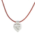 Fine silver pendant necklace, 'Signal of Love' - Fine Silver Heart Pendant Necklace from Guatemala (image 2a) thumbail