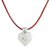 Fine silver pendant necklace, 'Signal of Love' - Fine Silver Heart Pendant Necklace from Guatemala (image 2b) thumbail