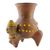 Ceramic decorative vase, 'Mesoamerican Beauty' - Pre-Hispanic Ceramic Decorative Vase from Nicaragua (image 2b) thumbail