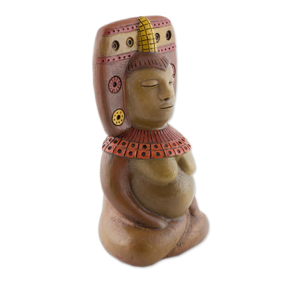 Escultura de cerámica - Escultura de cerámica de una figura mesoamericana de Nicaragua