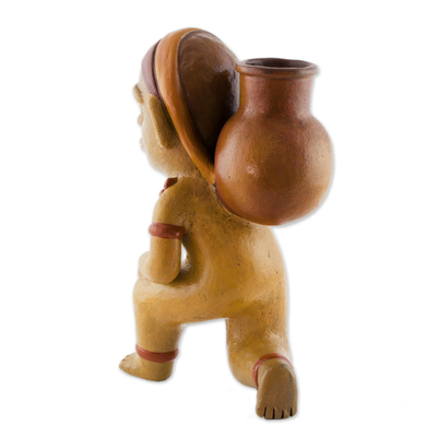Escultura de cerámica - Escultura de cerámica de estilo mesoamericano de Nicaragua