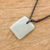 Jade pendant necklace, 'Ancient Glory' - Green Jade Pendant Necklace with Cotton Cord (image 2) thumbail
