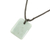 Jade pendant necklace, 'Ancient Glory' - Green Jade Pendant Necklace with Cotton Cord (image 2c) thumbail