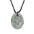 Jade pendant necklace, 'Ancient Memory' - Green Jade Pendant Necklace with Cotton Cord (image 2b) thumbail