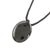 Jade pendant necklace, 'Ancient Allure' - Black Jade Pendant Necklace with Cotton Cord thumbail
