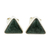 Jade stud earrings, 'Dark Green Triangle of Life' - Trianglular Dark Green Jade Stud Earrings from Guatemala thumbail