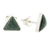 Jade stud earrings, 'Dark Green Triangle of Life' - Trianglular Dark Green Jade Stud Earrings from Guatemala (image 2c) thumbail