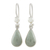 Jade dangle earrings, 'Apple Green Tears' - Drop-Shaped Jade Dangle Earrings in Apple Green