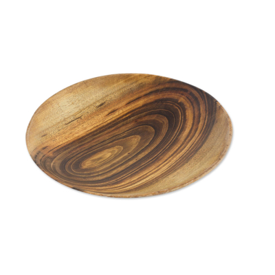 Wood bowl, 'Taste of Nature' - Handcrafted Jobillo Wood Serving Bowl from Guatemala