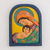 Wood relief panel, 'Sacred Love' - Mary and Jesus Pinewood Relief Panel from Guatemala (image 2) thumbail