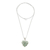 Jade pendant necklace, 'Hopeful Destiny' - Jade and Sterling Silver Heart Pendant Necklace (image 2c) thumbail