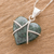 Jade pendant necklace, 'Loving Destiny' - Jade and Sterling Silver Heart Pendant Necklace (image 2b) thumbail