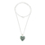 Jade pendant necklace, 'Magical Destiny' - Jade and Sterling Silver Heart Pendant Necklace (image 2c) thumbail