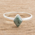 Jade single stone ring, 'Love Rhombus in Green' - Green Rhombus Jade Single Stone Ring from Guatemala (image 2) thumbail