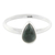 Jade single stone ring, 'Dark Green Ancient Drop' - Dark Green Drop-Shaped Jade Single Stone Ring from Guatemala thumbail