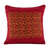 Cotton cushion cover, 'Mayan Rhombi' - Geometric Motif Cotton Cushion Cover in Red from Guatemala