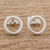 Sterling silver stud earrings, 'Rings of Harmony' - Circular Sterling Silver Stud Earrings from Guatemala (image 2) thumbail