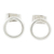 Sterling silver stud earrings, 'Rings of Harmony' - Circular Sterling Silver Stud Earrings from Guatemala thumbail