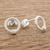 Sterling silver stud earrings, 'Rope of Harmony' - Sterling Silver Stud Earrings Crafted in Guatemala (image 2b) thumbail