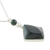 Jade pendant necklace, 'Dark Green Mayan Rhombus' - Dark Green Jade Pendant Necklace from Guatemala (image 2c) thumbail