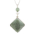 Jade pendant necklace, 'Apple Green Mayan Rhombus' - Apple Green Jade Pendant Necklace from Guatemala thumbail