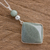 Jade pendant necklace, 'Apple Green Mayan Rhombus' - Apple Green Jade Pendant Necklace from Guatemala (image 2b) thumbail