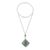 Jade pendant necklace, 'Apple Green Mayan Rhombus' - Apple Green Jade Pendant Necklace from Guatemala (image 2d) thumbail