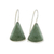 Jade drop earrings, 'Apple Green Mayan Triangles' - Apple Green Triangular Jade Earrings from Guatemala (image 2a) thumbail