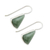 Jade drop earrings, 'Apple Green Mayan Triangles' - Apple Green Triangular Jade Earrings from Guatemala (image 2c) thumbail