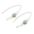 Jade and rose quartz drop earrings, 'Apple Green Mayan Earth' - Apple Green Jade and Rose Quartz Earrings from Guatemala (image 2c) thumbail