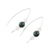 Jade and rose quartz drop earrings, 'Dark Green Mayan Earth' - Dark Green Jade and Rose Quartz Earrings from Guatemala