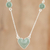 Jade pendant necklace, 'Me and You in Apple Green' - Apple Green Heart-Shaped Jade Necklace from Guatemala (image 2) thumbail