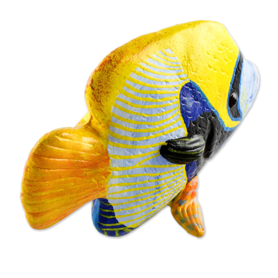 Keramische Figur, 'Kaiser-Kaiserfisch'. - Keramische Kaiser-Kaiserfisch-Figur aus Guatemala