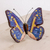Escultura de cerámica - Escultura de mariposa Morpho de cerámica de Guatemala