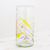 Vase aus recyceltem Glas, 'Line Dance - Klare Vase aus mundgeblasenem Recyclingglas mit bunten Linien