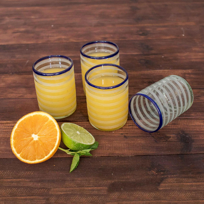 Recycled juice glasses, Refreshing (set of 4)
