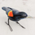 Ceramic figurine, 'Red-Winged Blackbird' - Ceramic Figurine of a Red-Winged Blackbird from Guatemala (image 2b) thumbail