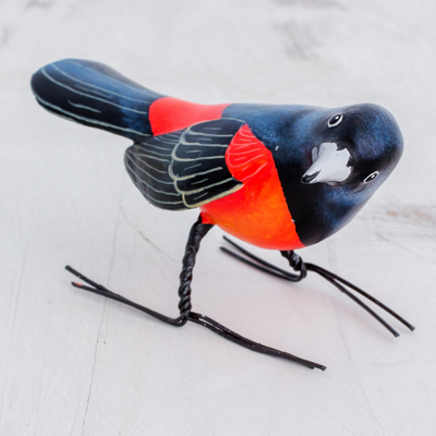 Keramikfigur - Keramikfigur eines Oriole-Vogels aus Guatemala