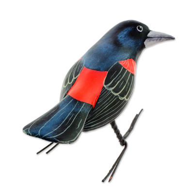 Keramikfigur - Keramikfigur eines Oriole-Vogels aus Guatemala