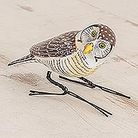 Ceramic figurine, Hawk Owl