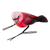 Keramikfigur - Keramikfigur eines rosa Grasmückenvogels aus Guatemala
