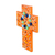 Gourd and wood wall cross, 'Abstract Petals' - Abstract Gourd and Wood Wall Cross from El Salvador (image 2b) thumbail