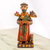 Wood statuette, 'Faithful Saint' - Hand Painted Pinewood Saint Francis Statuette thumbail