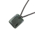 Jade pendant necklace, 'Dazzling Glory' - Green Jade Pendant Necklace with Black Cotton Cord thumbail