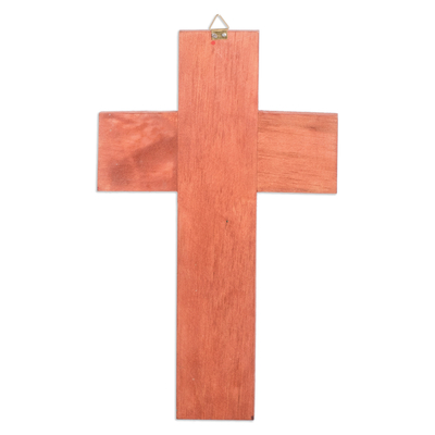Cruz de pared de madera - Cruz de pared de madera de pino de El Salvador hecha a mano