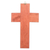 Wood wall cross, 'Possession of Two Hearts' - Handcrafted Pinewood Wall Cross from El Salvador (image 2c) thumbail