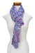 Rayon scarf, 'Sweet Allure' - Hand Woven Striped Rayon Wrap Scarf from Guatemala